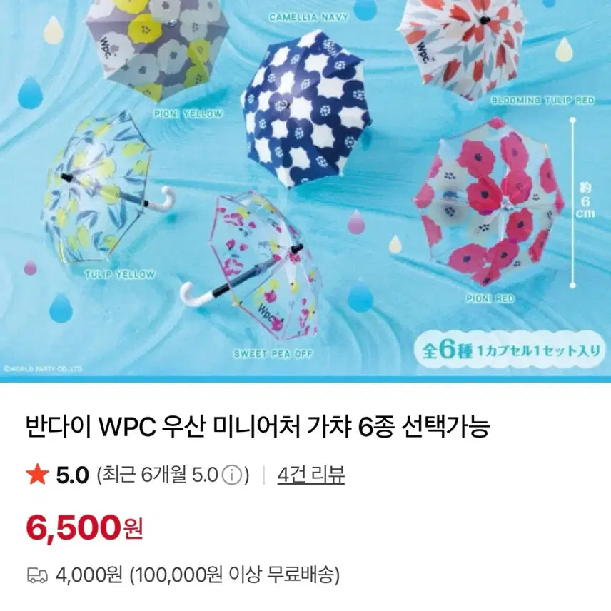 [BUNJANG] Bandai Umbrella Gacha Miniature Figures (Sealed) / 반다이 우산 가챠 미개봉 판매 미니어쳐 인형 소품 미니어처