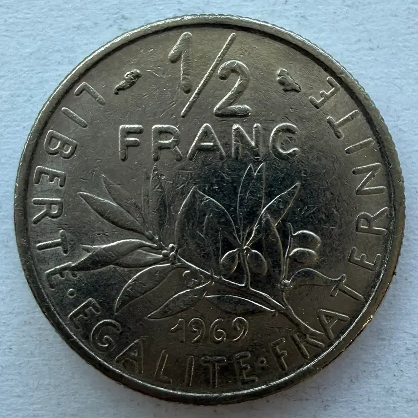 [BUNJANG] 1069 French Half Franc Coin / 1069년 프랑스 하프프랑 동전 S2969