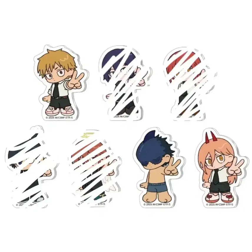 [BUNJANG] Chainsaw Man Acrylic Sticker Set Denji, Beam, Power / 체인소맨 아크릴 스티커 일본 굿즈 덴지 빔 파워