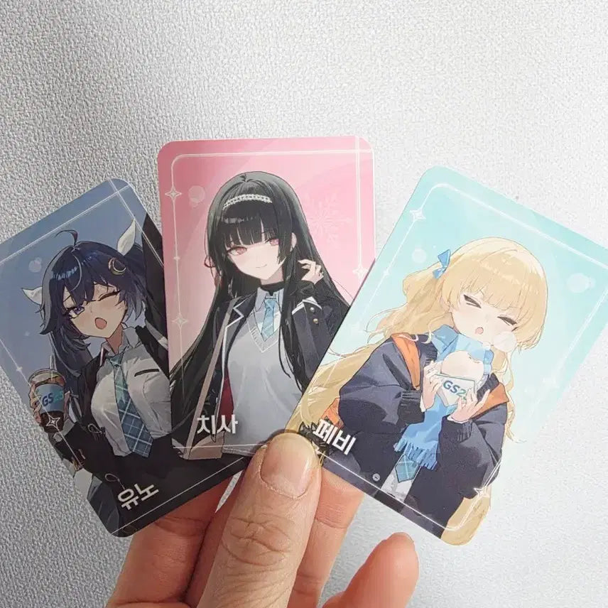 [BUNJANG] GS25 Collaboration Character Card Bundle Set (Yuno, Chisa, Pebbi) / 명조 GS25 콜라보 캐릭터 카드 유노/치사/페비 일괄