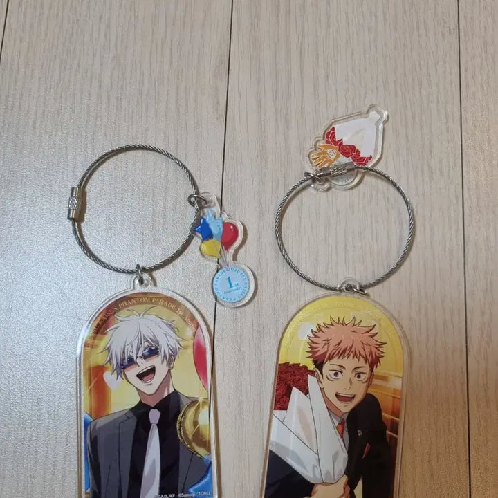 [BUNJANG] Jujutsu Kaisen Gojo Satoru &amp; Itadori Yuji Phantom Parade Acrylic Wire Keychain Set / (마지막가격내림) 고죠 유지 팬텀퍼레이드 아크릴 와이어 키링