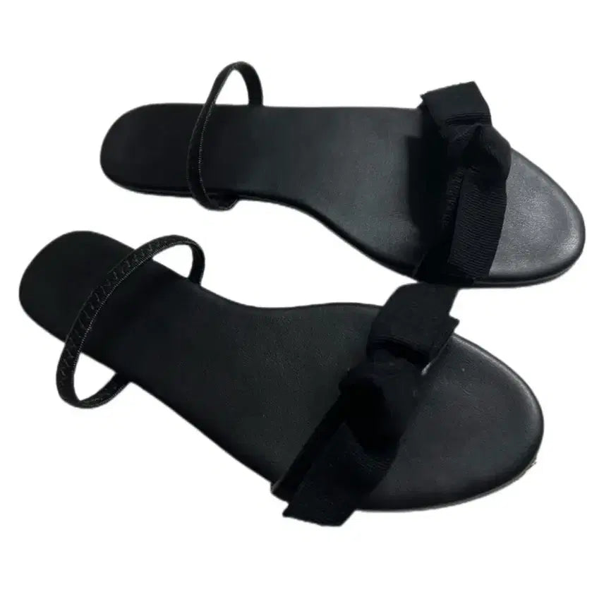 [BUNJANG] Ribbon Mule Sandals Shoes / 리본 뮬 샌들 슈즈