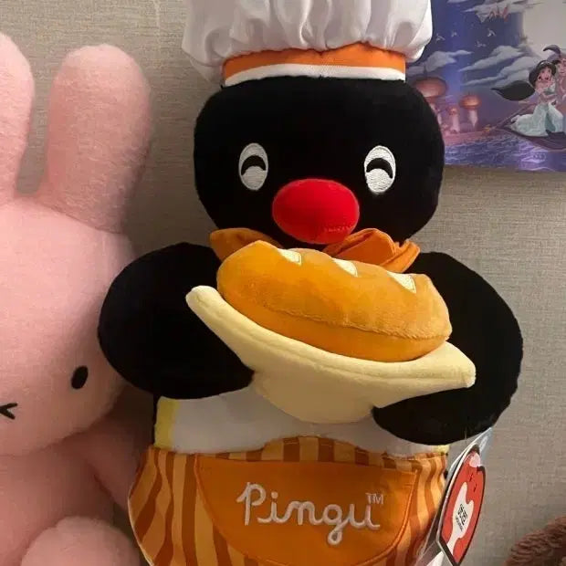 [BUNJANG] Pingu Baker Plush Doll / 핑구 제빵사 인형 봉제인형 정품 텍o