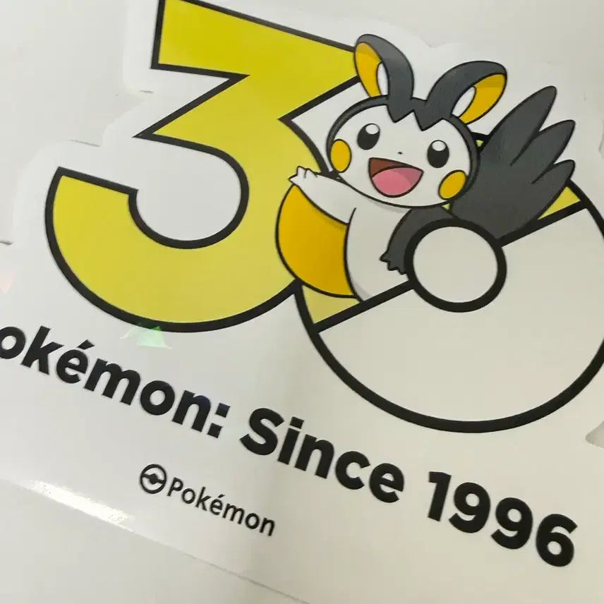 [BUNJANG] Pokemon 30th Anniversary Emolga Sticker / 포켓몬 30주년 기념 스티커 에몽가