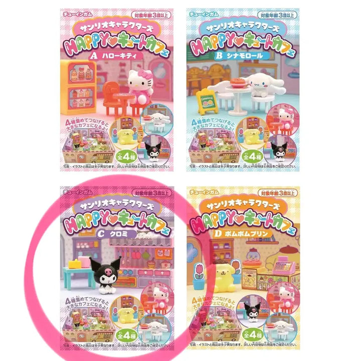 [BUNJANG] Sanrio Characters Happy Cute Cafe C Set Kuromi Miniature Food Toy / 산리오 캐릭터즈 정품 해피 큐트 카페 C세트 쿠로미 미니어처 리멘트 식완