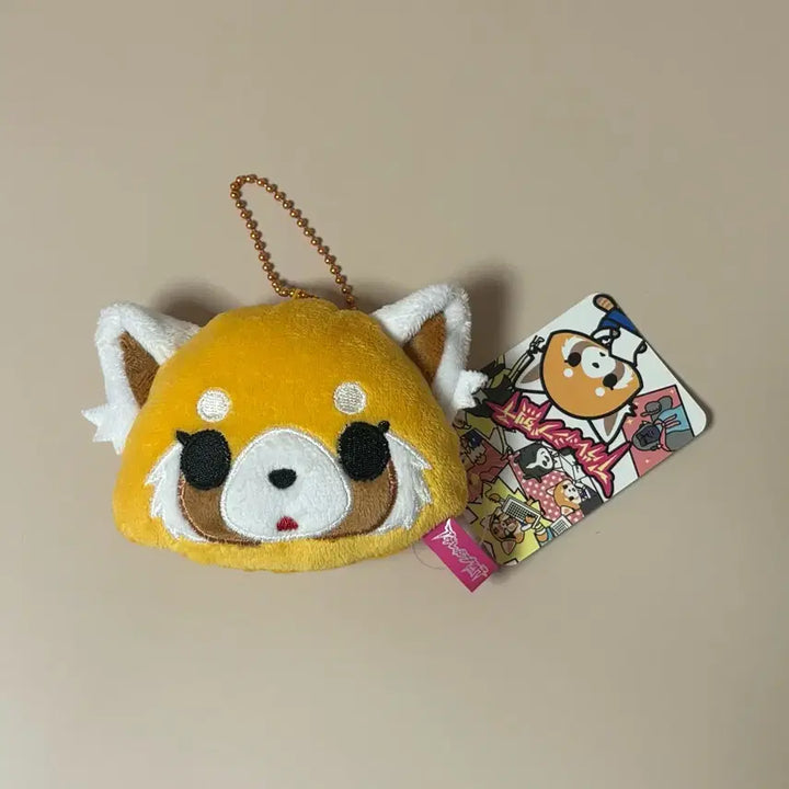 [BUNJANG] Sanrio Aggretsuko Classic Plush Keychain / 산리오 고전 어그레시브 레츠코 인형 키링