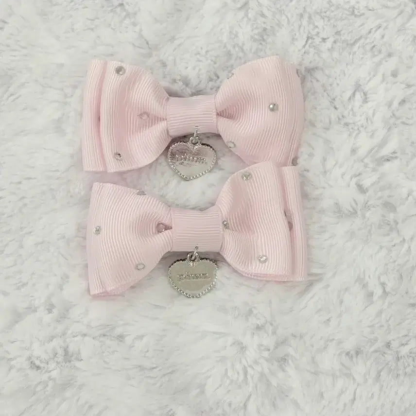 [BUNJANG] Pium Pearl Bijoux Ribbon Clip Hairpin Pink / pium 피움 펄 비쥬 리본 클립 머리핀 헤어핀 핑크 지뢰계 양산형