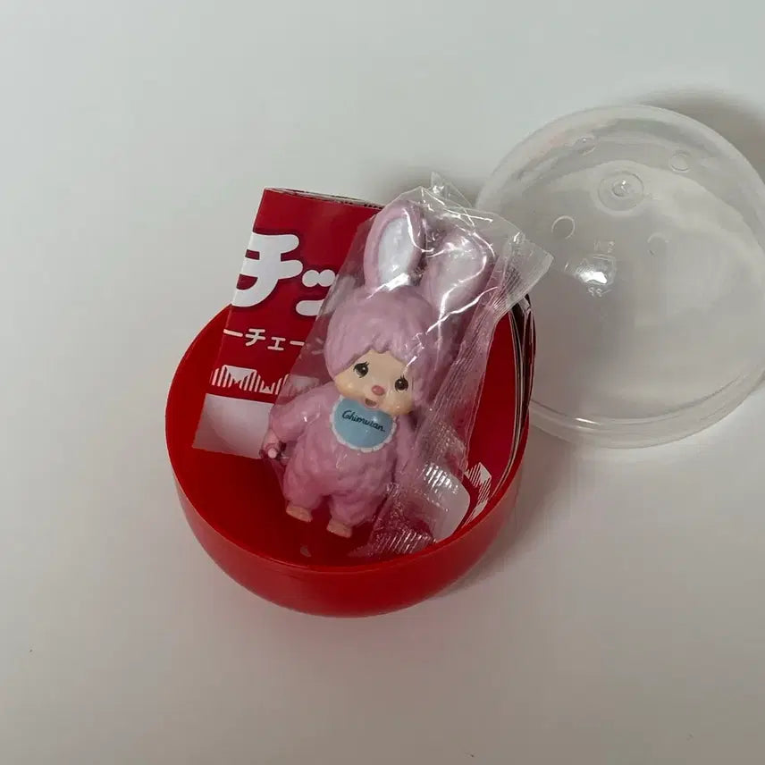 [BUNJANG] Monchhichi Rabbit Figure Keychain Gacha / 토끼 몬치치 치무탄 피규어 키링 가챠 | 메지루시 인형 파우치