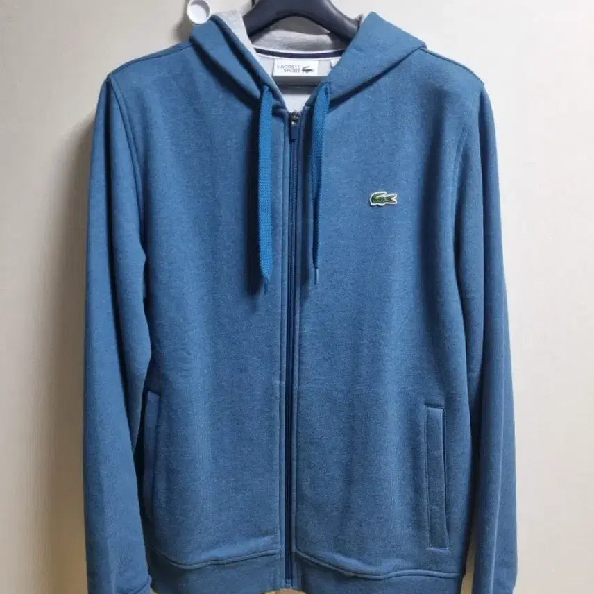 [BUNJANG] Lacoste Hooded Zip-Up Jacket Blue US M / 라코스테 후드 집업 블루 US 사이즈 M