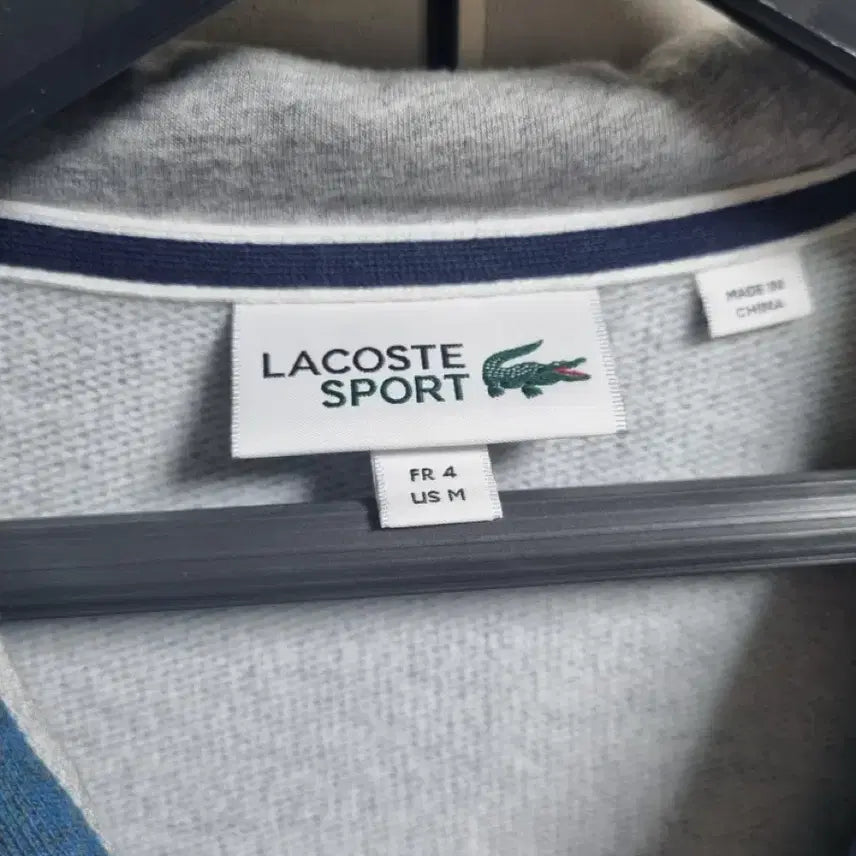 [BUNJANG] Lacoste Hooded Zip-Up Jacket Blue US M / 라코스테 후드 집업 블루 US 사이즈 M