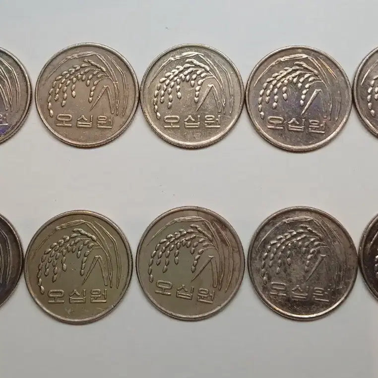 [BUNJANG] 10 x 2008 50 Won Coin Bundle / 2008년 50원 동전 10개 일괄