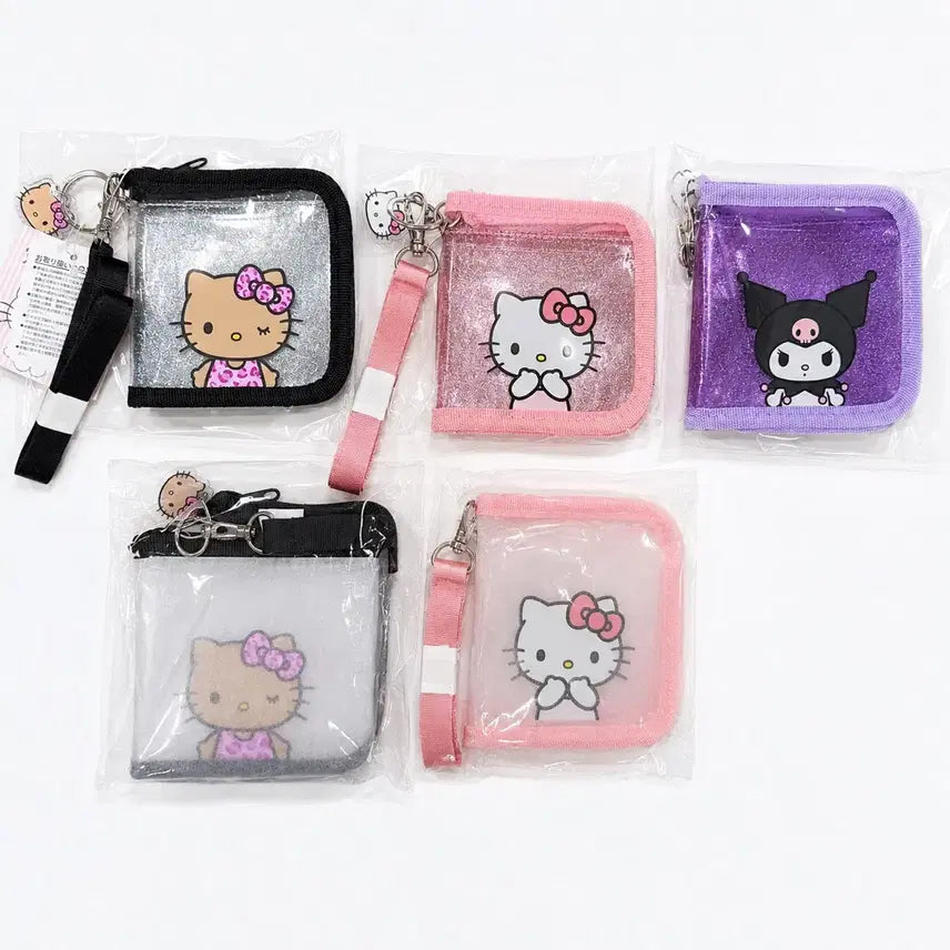 [BUNJANG] Sanrio Hello Kitty Kuromi Transparent Wallet / 일본가) 산리오 헬로키티 쿠로미 투명 지갑