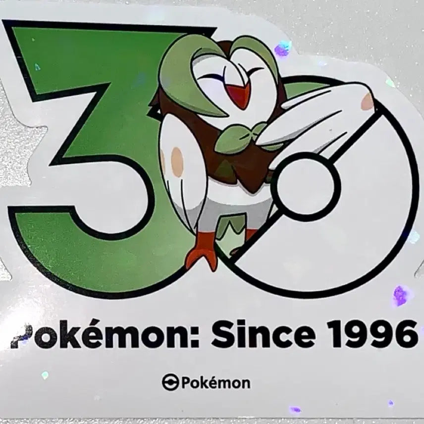 [BUNJANG] Pokemon 30th Anniversary Popup Limited Edition Logo Sticker Set / 빼미스로우 외 4장 한정판 포켓몬 30주년 팝업 로고스티커 스티커