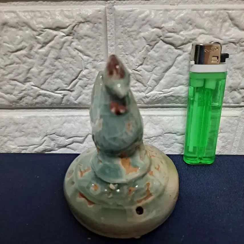 [BUNJANG] Small Ceramic Chicken Water Dropper and Rice Cake Mold Antique Decoration / 닭모형 떡살 연적 ㅡ매우작음