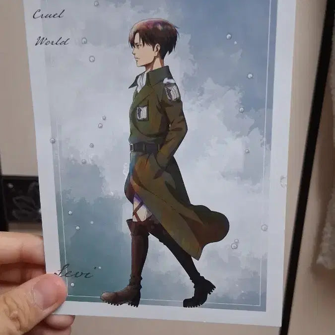 [BUNJANG] Attack on Titan Levi Postcard / 진격의 거인 리바이 엽서 (급처+하자)