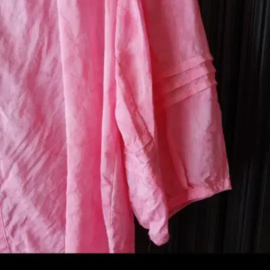 [BUNJANG] Pink Faux Silk Blouse / 핑크색  인조 블라우스