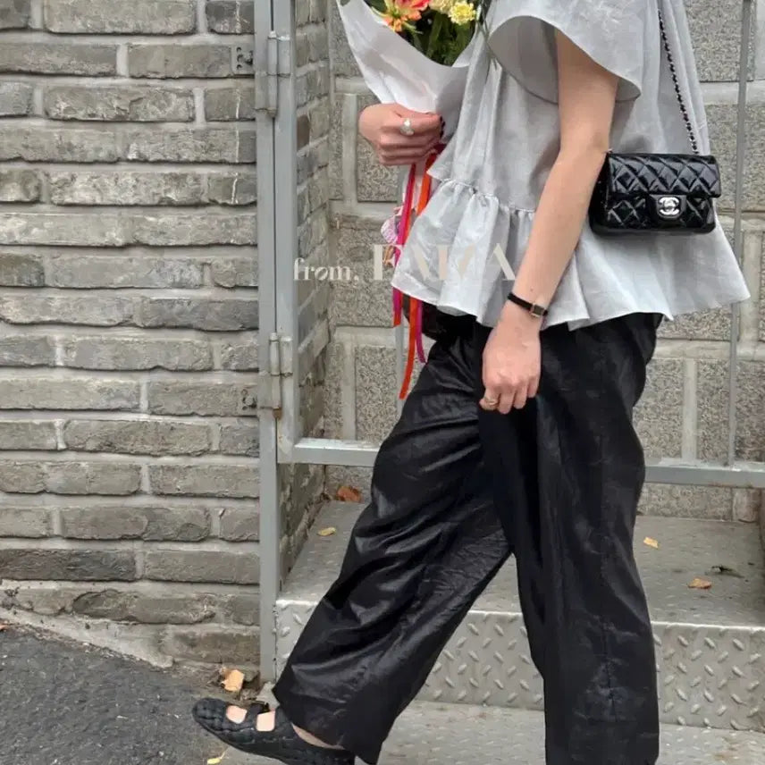[BUNJANG] Basket Glossy Jogger Pants Black / 바스켓 글로시 조거팬츠 블랙