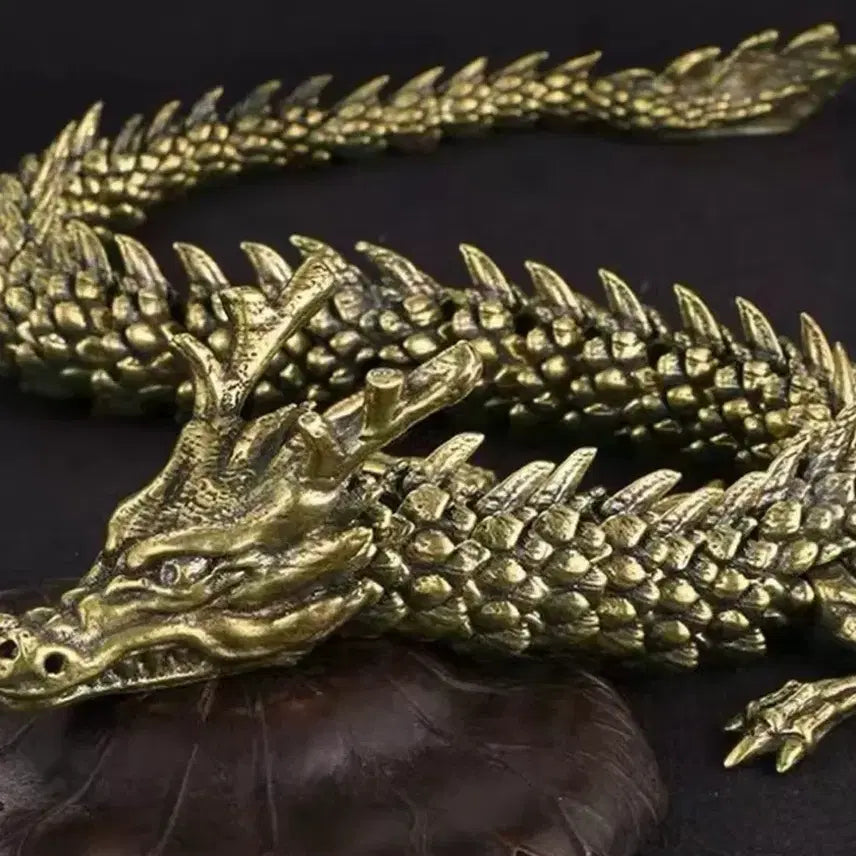 [BUNJANG] Brass Dragon Sculpture Ornament / 황동 용 활체 조각상 장식품