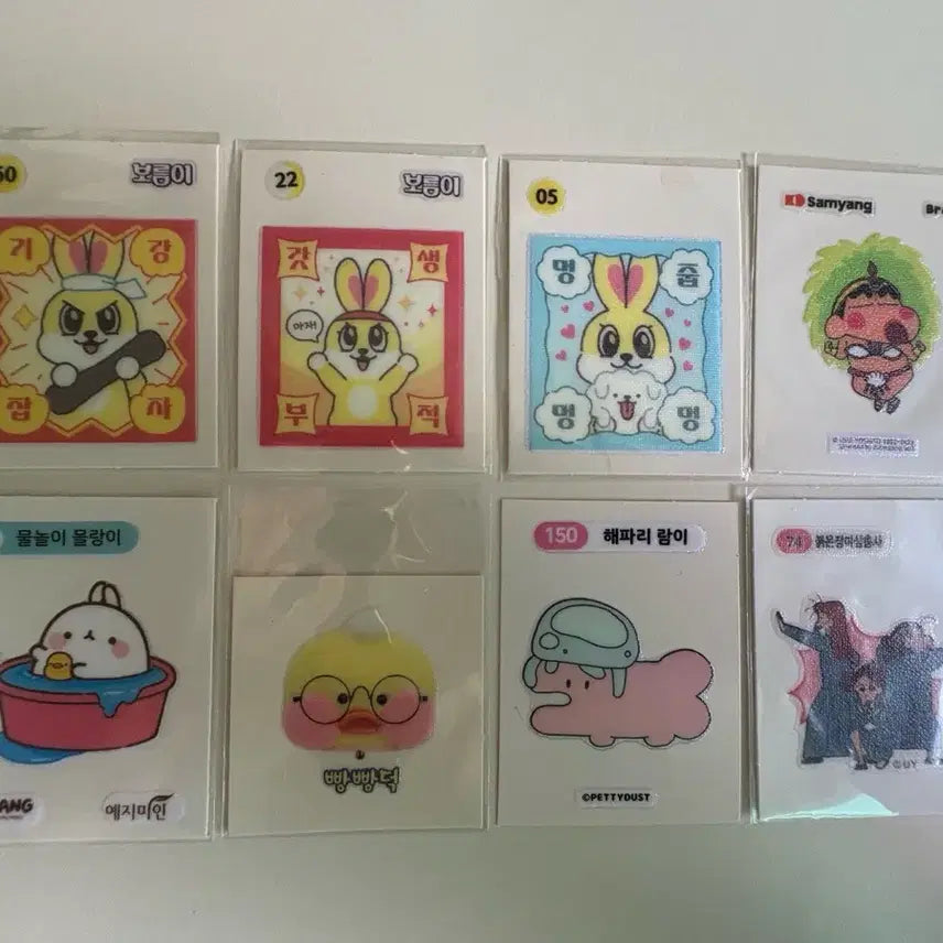 [BUNJANG] Molang, Shin-chan, Boreumi Ppudding Stickers Bundle Set / 몰랑이 짱구 보름이 띠부씰 일괄 가격