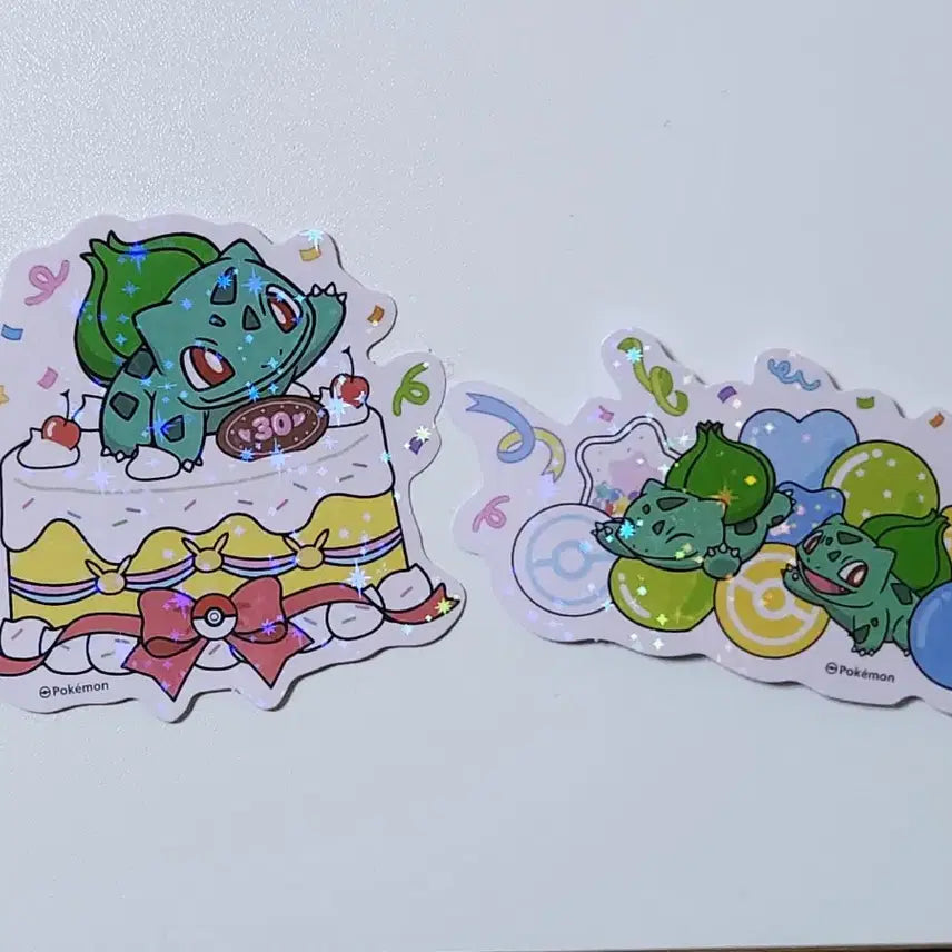 [BUNJANG] Pokemon 30th Anniversary Deco Sticker Set - Bulbasaur &amp; Squirtle / 포켓몬 30주년 데코스티커 이상해씨 꼬부기 세트