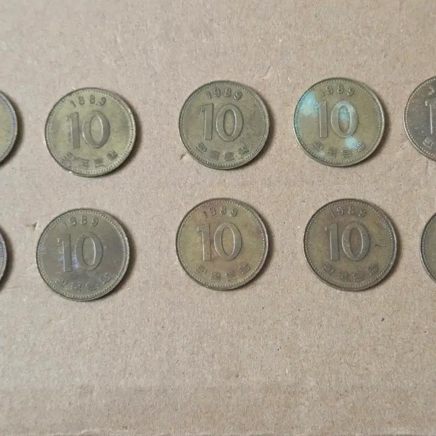 [BUNJANG] 1989 10 Won Coin Collection (10 pcs) / 1989년 10원 동전 10개 모음