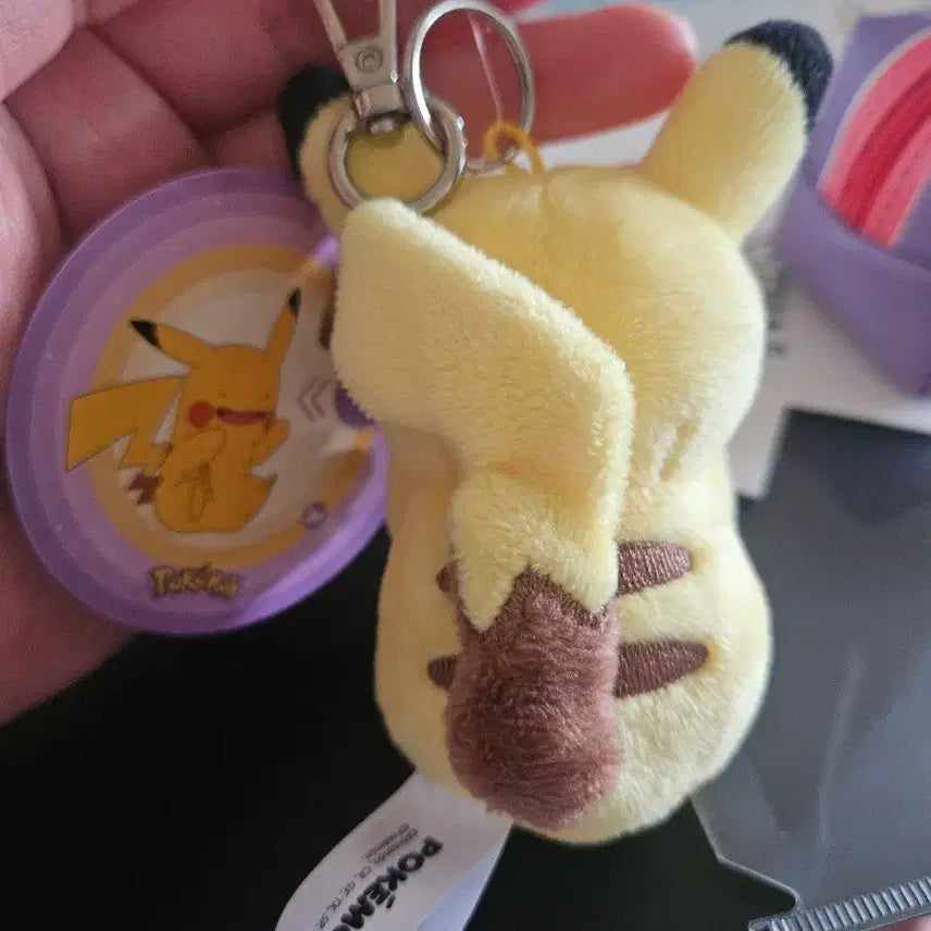 [BUNJANG] Pokemon Ditto Pikachu Plush Keychain / 새제품 포켓몬스터 메타몽 피카츄 봉제인형 키링