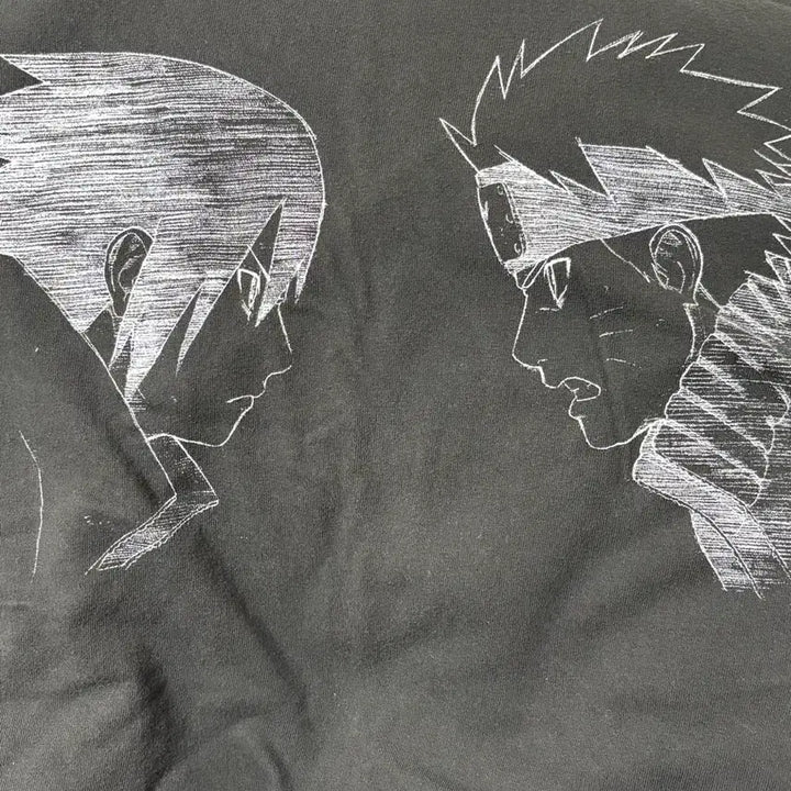 [BUNJANG] Naruto Shippuden Uchiha Sasuke Uzumaki Graphic T-Shirt - Large / 나루토 티셔츠 우치하 사스케 우즈마키 나루토 L 중고품