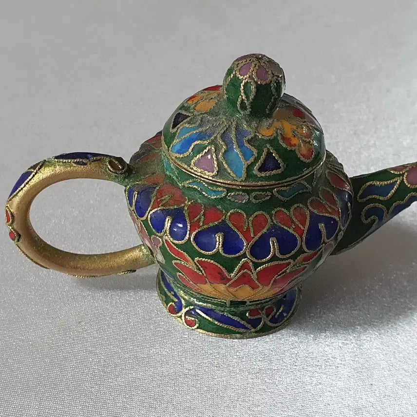 [BUNJANG] Vintage Cloisonné Miniature Teapot / 빈티지 칠보 미니 티팟