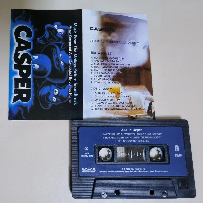 [BUNJANG] Casper the Friendly Ghost OST Cassette Tape (Unsealed) / 꼬마 유령 캐스퍼 OST (개봉 카세트테이프)