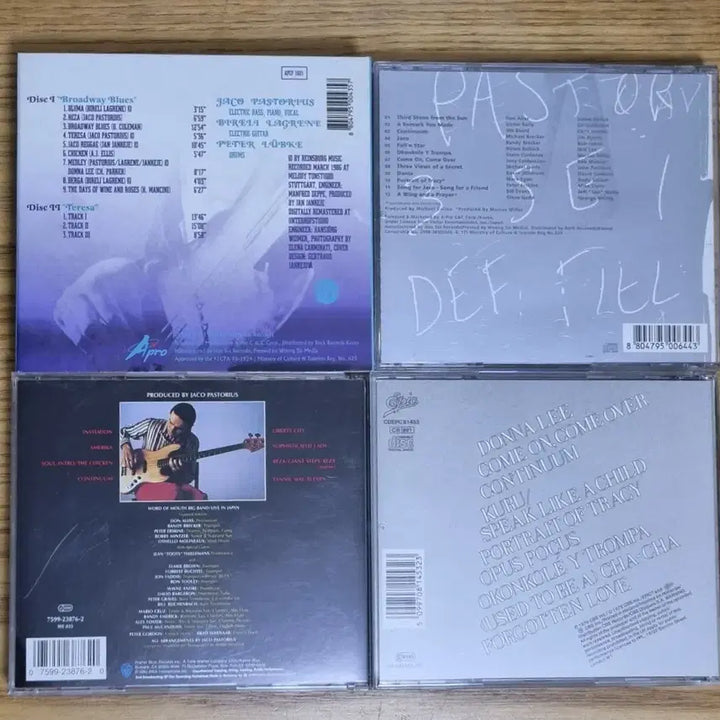 [BUNJANG] Jaco Pastorius 4-CD Bundle Set (Unsealed) / 자코 파스토리우스 4장 (개봉 4CD) 베이시스트