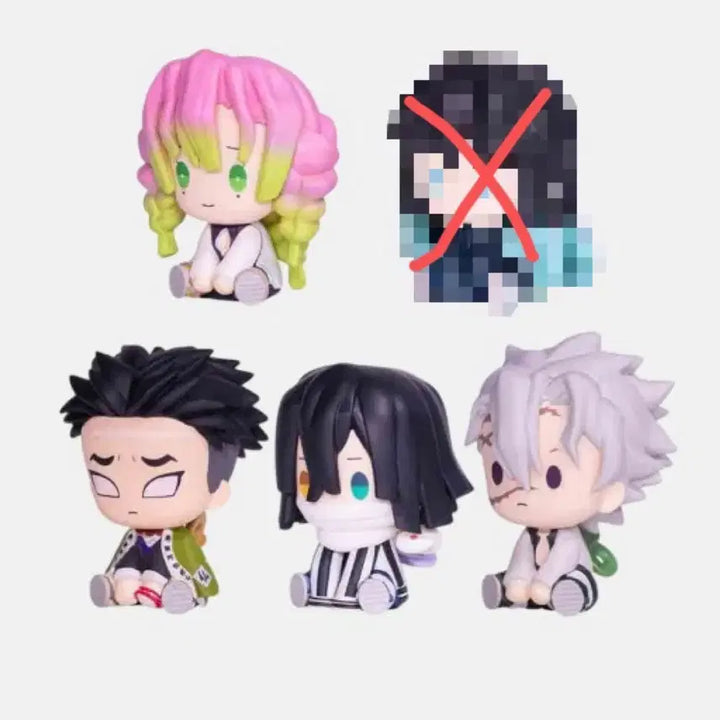 [BUNJANG] Demon Slayer: Kimetsu no Yaiba Petatto Wind-up Gacha Bundle (Sanemi, Obanai, Mitsuri, Gyomei) / 귀멸의칼날 페탓토 태엽가챠 세트일괄