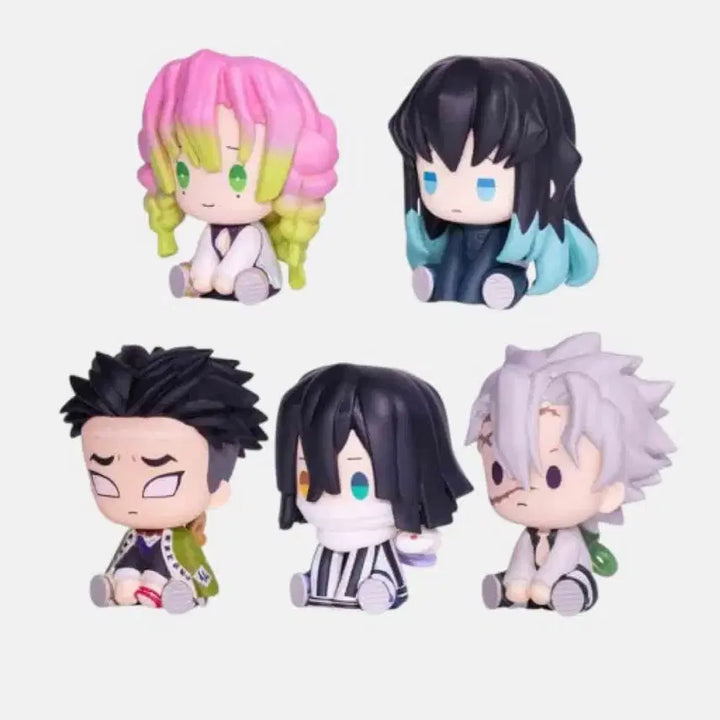 [BUNJANG] Demon Slayer: Kimetsu no Yaiba Petatto Wind-up Gacha Bundle (Sanemi, Obanai, Mitsuri, Gyomei) / 귀멸의칼날 페탓토 태엽가챠 세트일괄