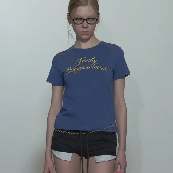 [BUNJANG] Sculptor Vintage Blue Family Disappointment Short Sleeve T-Shirt / 스컬프터 빈티지 블루 Family Disappointment 반팔티