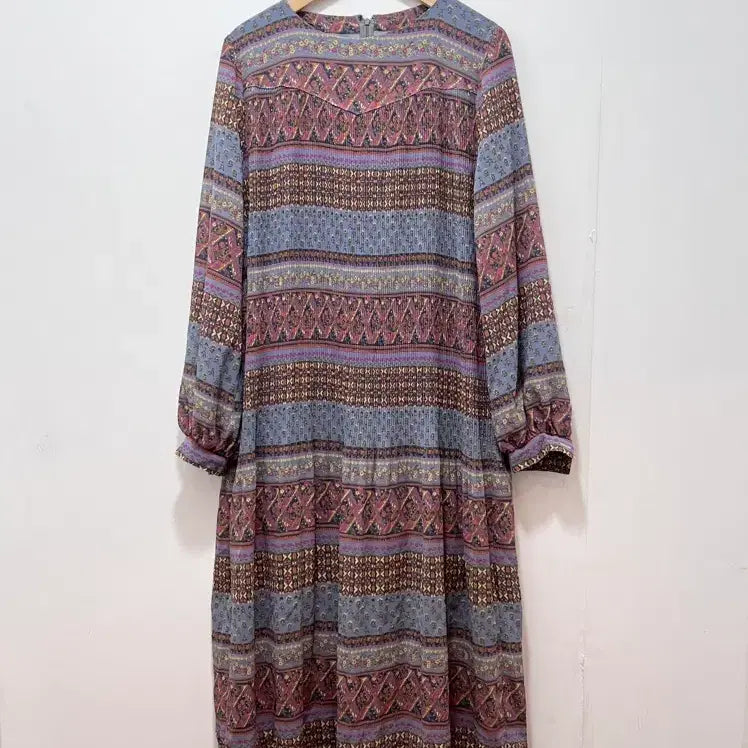 [BUNJANG] Japan Brand Ethnic Pleated Long Dress (Women&