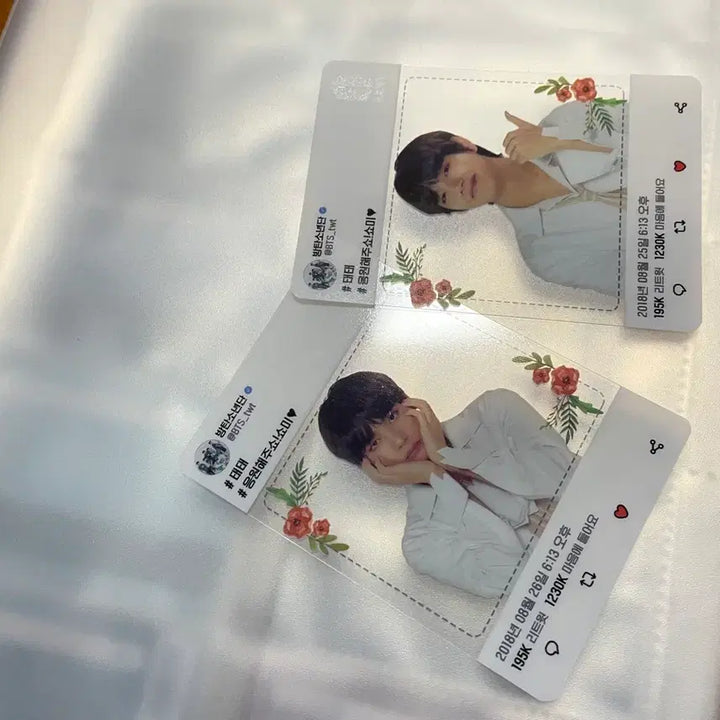 [BUNJANG] BTS V Taehyung Concert Limited Clear Photocard / 방탄소년단 V 태형 콘서트 한정 투명 포카 포토카드 아미부스 포카