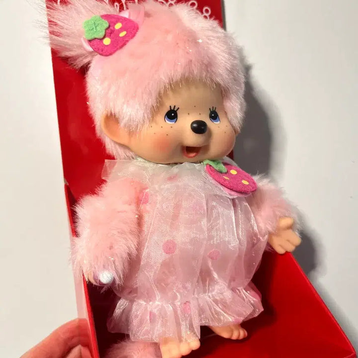 [BUNJANG] Strawberry Monchhichi Reproduction Doll / 스트로베리 몬치치 복각