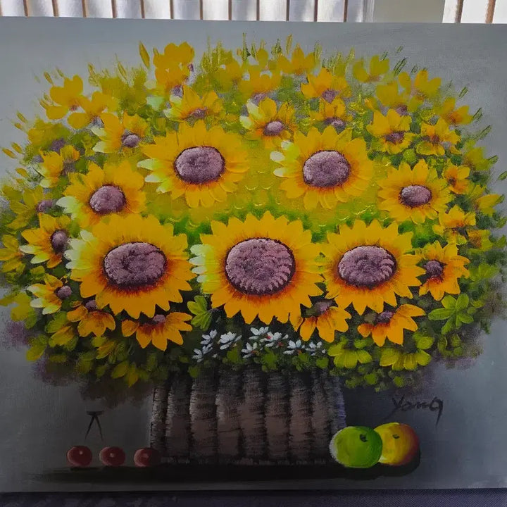 [BUNJANG] Yang Hye-jung Sunflower Oil Painting / 양혜정 화백 해바라기 유화 그림