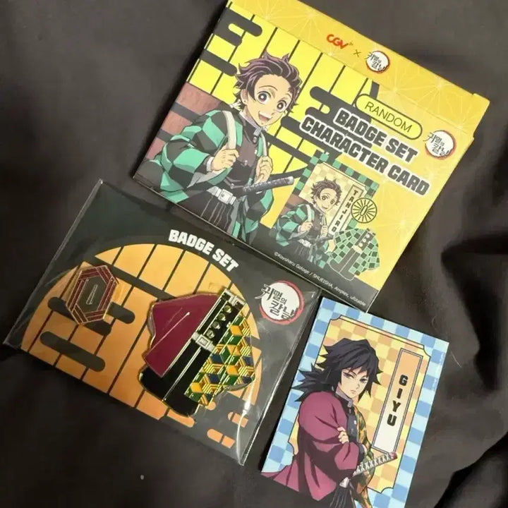 [BUNJANG] Demon Slayer Tomioka Giyu Costume Badge Card (Sealed) / 귀멸의 칼날 cgv 토미오카 기유 코스튬 뱃지 카드