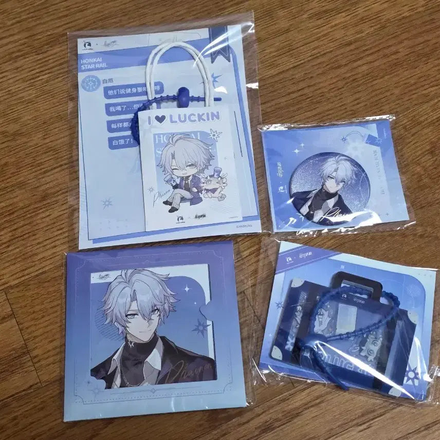 [BUNJANG] Honkai: Star Rail China LuXing Coffee Collaboration Painon Set (Color Card, Can Badge, Shaker) / 붕괴 스타레일 중국 루이싱커피 콜라보 파이논 세트 색지 캔뱃지 쉐이커