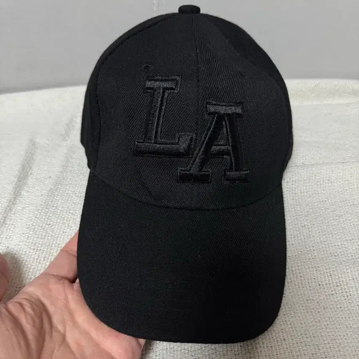 [BUNJANG] LA Black Logo Ball Cap / LA 블랙 볼캡