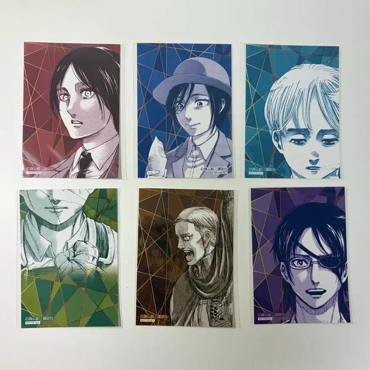 [BUNJANG] Attack on Titan Eren Mikasa Armin Levi Erwin Hange Postcard Set / 진격의 거인 에렌 미카사 아르민 리바이 엘빈 한지 엽서
