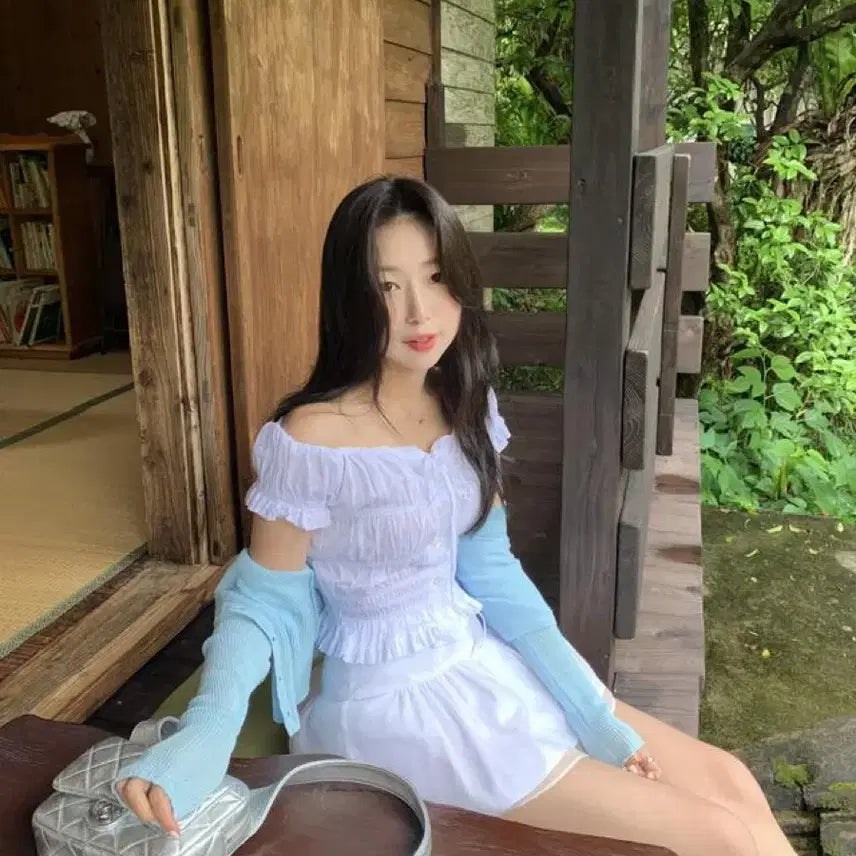 [BUNJANG] Shop C Yie Linen Organza Skirt Ivory M / 새상품 택0, 샵시예 린 오간자 스커트 아이보리 M