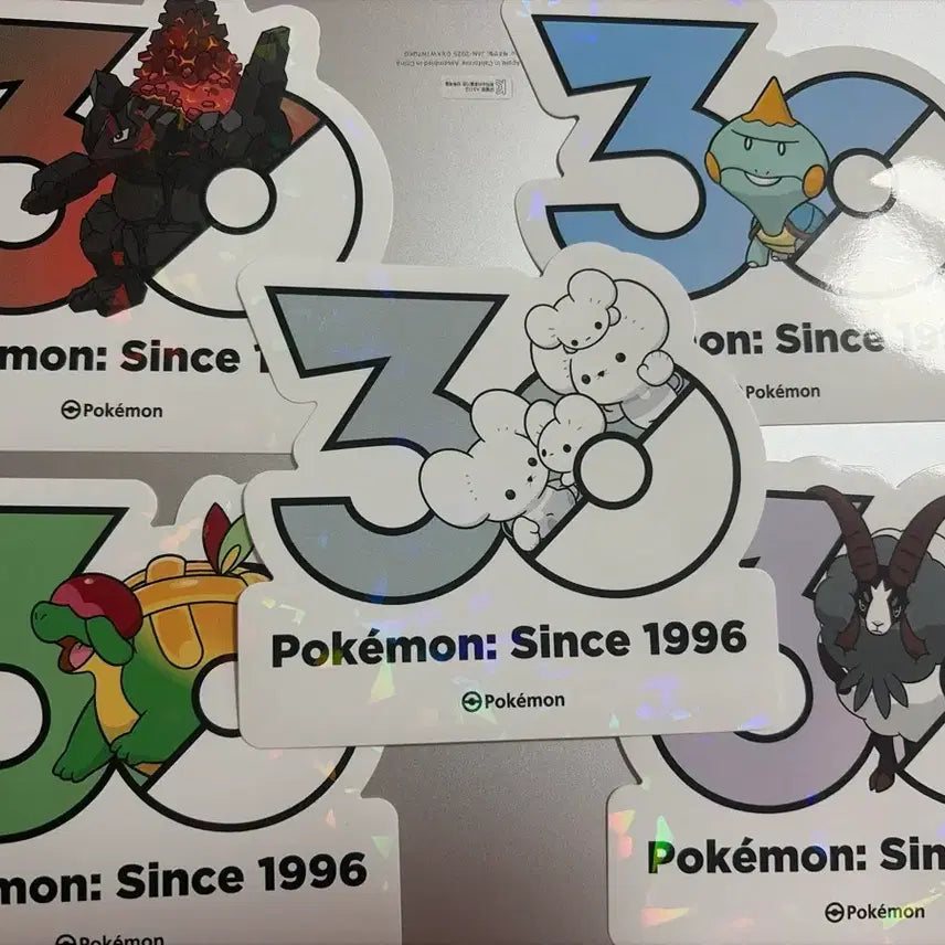 [BUNJANG] Pokemon 30th Anniversary Logo Sticker Set / 포켓몬 30주년 로고 스티커 파밀리쥐 외