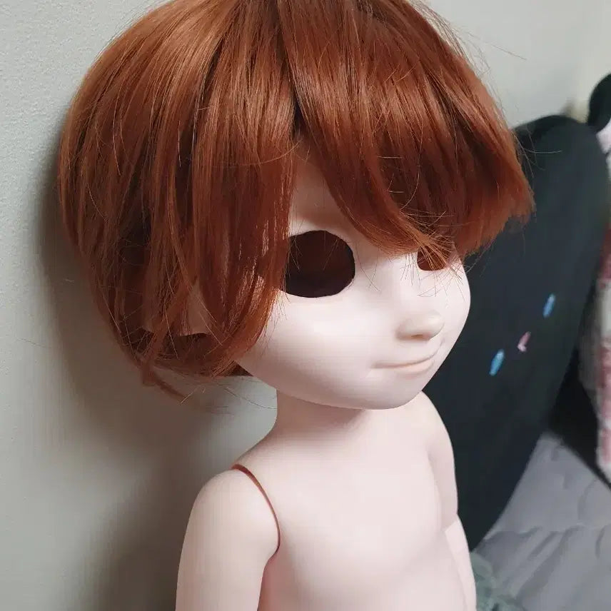 [BUNJANG] Baby Doll Compatible Brown Short Cut Wig / 베이비돌 사이즈 호환 브라운 숏컷가발