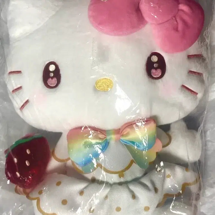 [BUNJANG] Ichigo Shimbun Strawberry Kitty Plush Doll / 이치고신문 딸기 키티 인형 누이 산리오