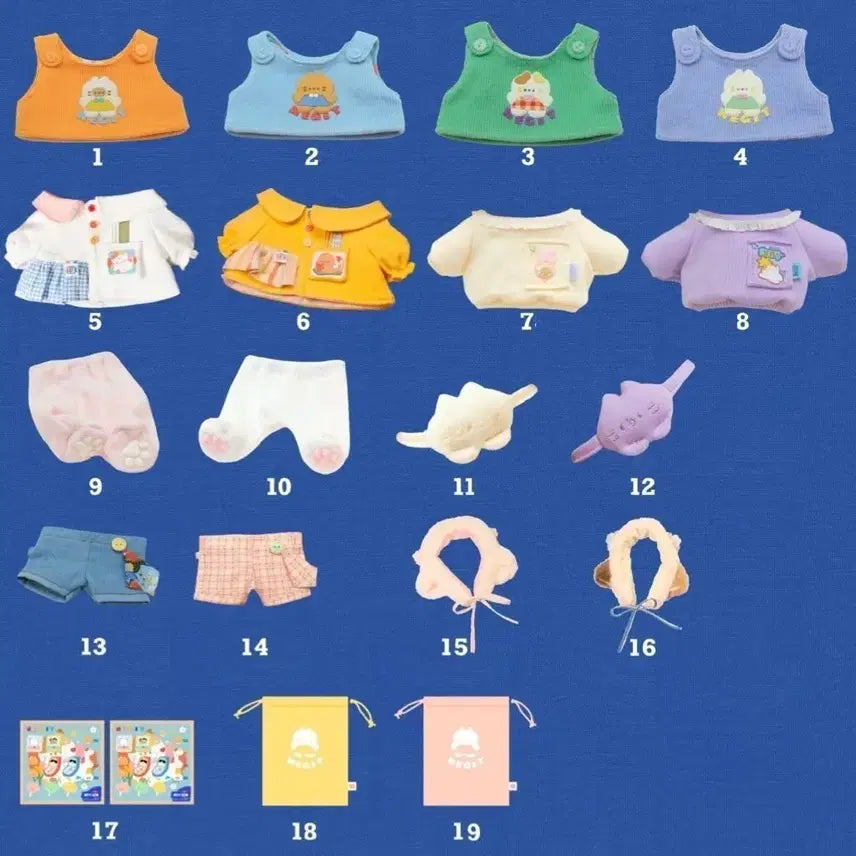 [BUNJANG] Duduyou Closet 2nd Anniversary Full Set Photocard Holder / 무속성 인형옷 20cm 두유옷장 2주년 풀세트 특전포함 미개봉 두유공작소
