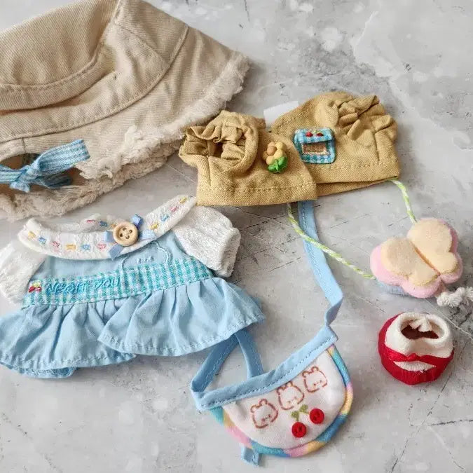 [BUNJANG] Doyou Studio 15cm Doll Clothes Small Butterfly Set / 무속성 인형옷 15cm 두유옷장 작은나비 세트 두유공작소