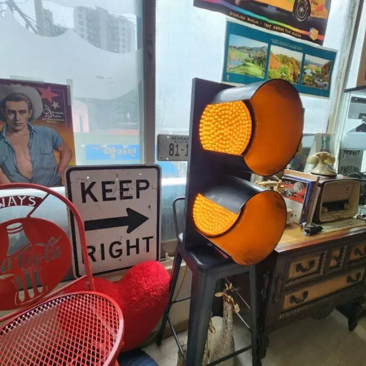 [BUNJANG] Street Traffic Signal Light (2-Bulb, LED) / 실사용했던 스트리트 2구 LED 교통신호등