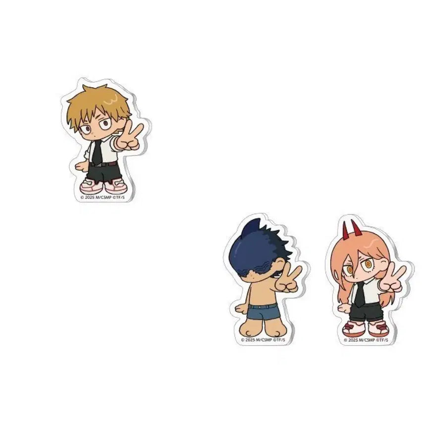 [BUNJANG] Chainsaw Man Acrylic Sticker Set (Denji, Beam, Power) / 체인소맨 아크릴 스티커 일본 굿즈 덴지 빔 파워 굿즈 팝업 카페