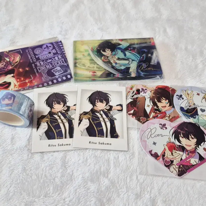 [BUNJANG] Ensemble Stars! Ritsu Akua Set Acrylic Heart Card Bundle Set / (미개봉) 앙스타 리츠 굿즈 아크릴 하트카드 일괄 급처